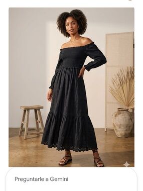 Lilly Pulitzer Black Off-Shoulder Maxi Dress